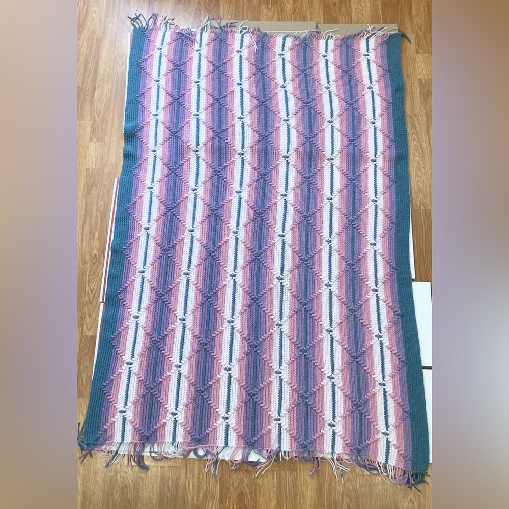 Vintage Boho Crochet Blanket